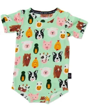 Farm Friends Organic Short Sleeve Romper