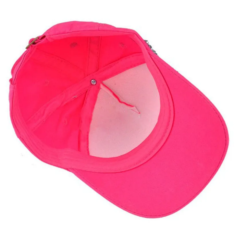Fashion Children Kids Baseball Cap Rhinestone Star Shaped Boy Girls Snapback Hat Summer