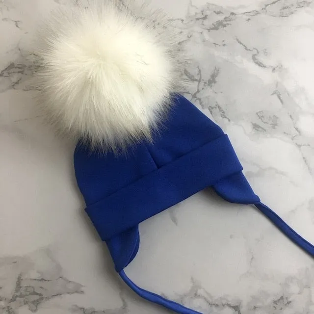 Faux Fur Pompom Beanie