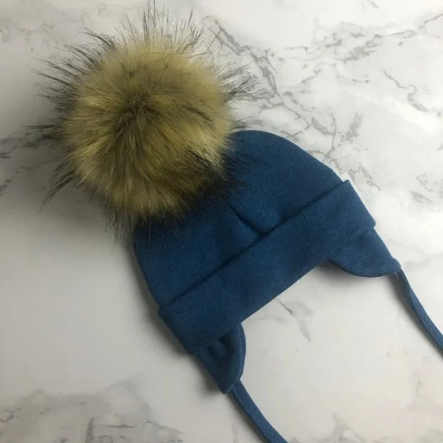 Faux Fur Pompom Beanie