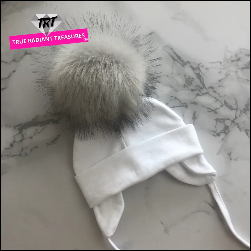 Faux Fur Pompom Beanie