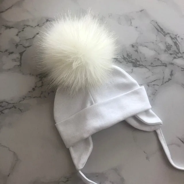 Faux Fur Pompom Beanie