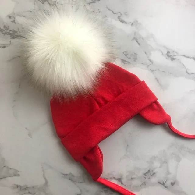 Faux Fur Pompom Beanie