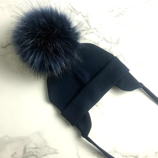 Faux Fur Pompom Beanie
