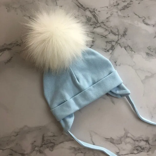 Faux Fur Pompom Beanie