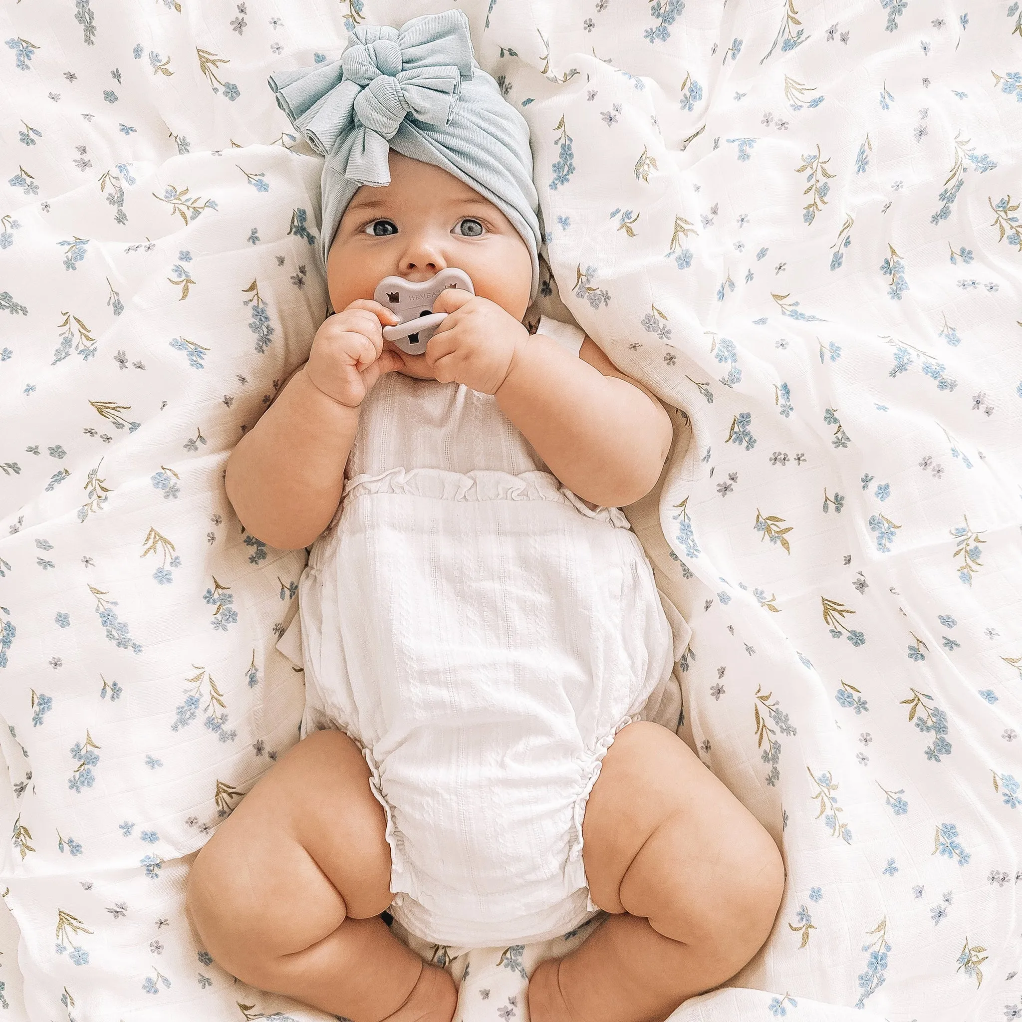 Fox & Fallow - Organic Muslin Wrap Swaddle (Forget-Me-Not)