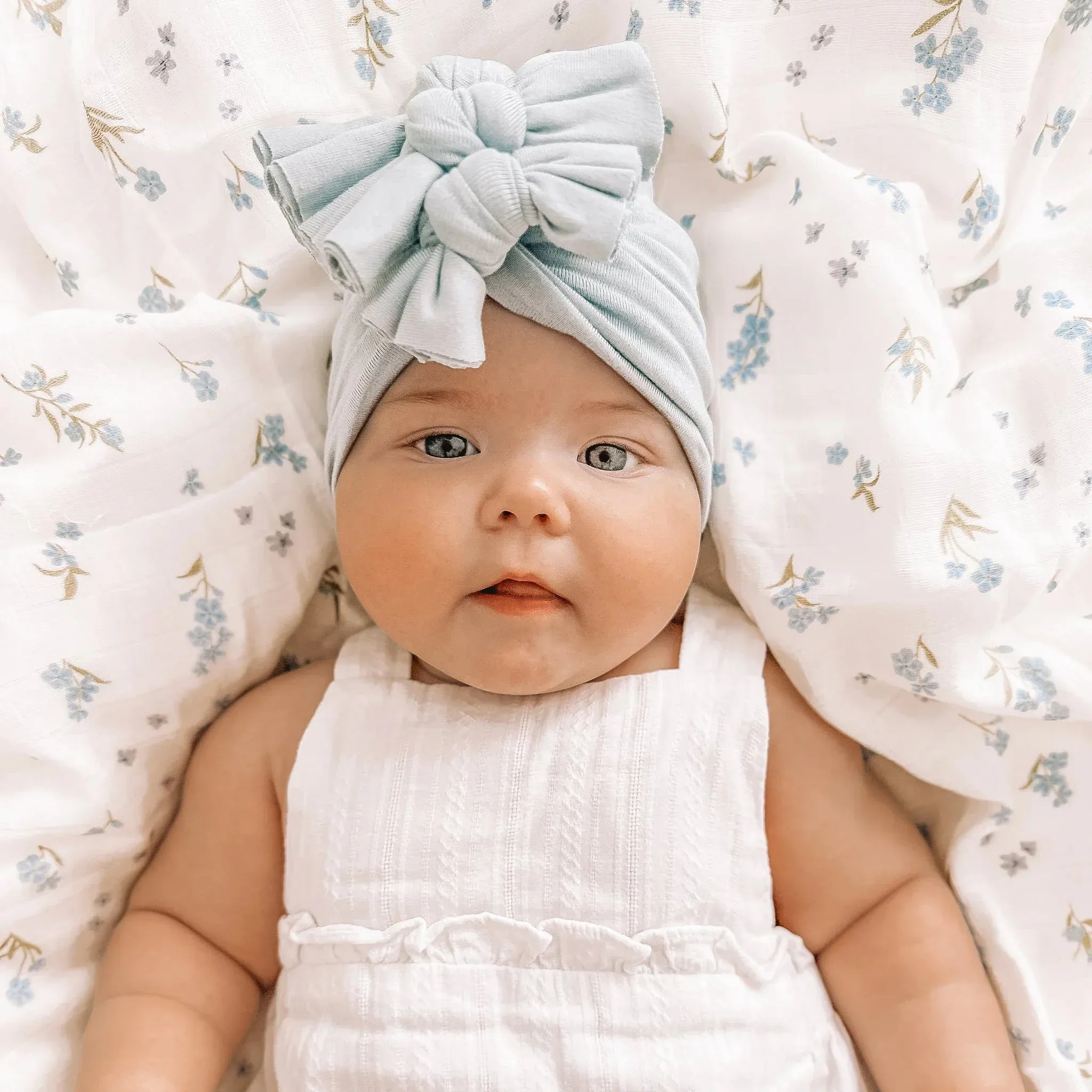 Fox & Fallow - Organic Muslin Wrap Swaddle (Forget-Me-Not)