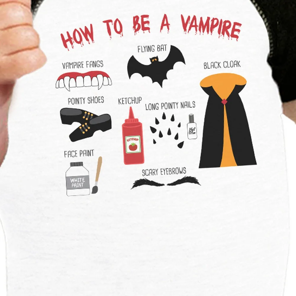 How To Be A Vampire Steps Baby Black And White BaseBall Shirt