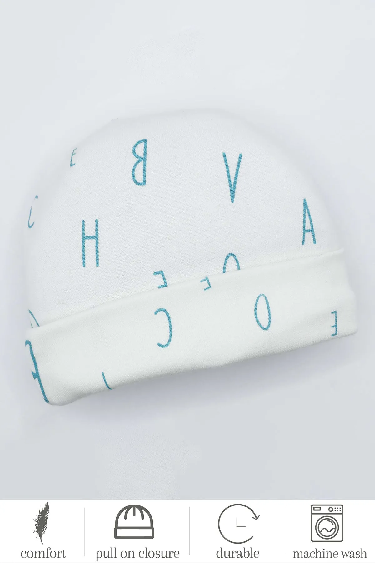 Hudson Teal Abc Baby Cap