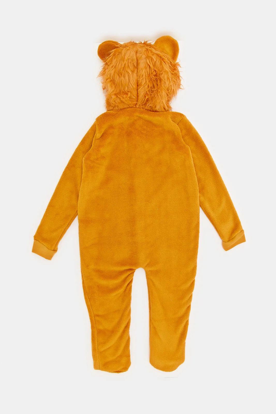 Infant Boys Mustard Lion Onesie Fluffy Pyjama Set