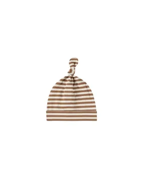 KNOTTED BABY HAT || CINNAMON STRIPE