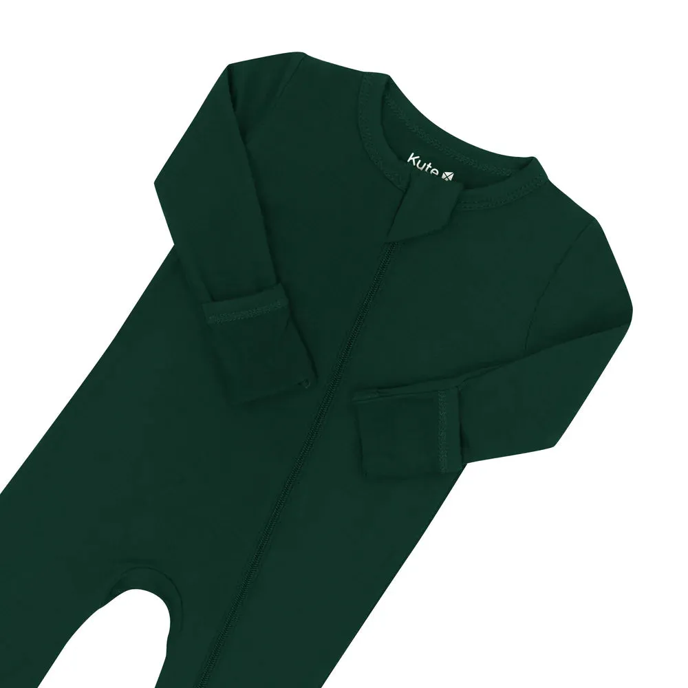 Kyte Baby Zippered Romper - Evergreen