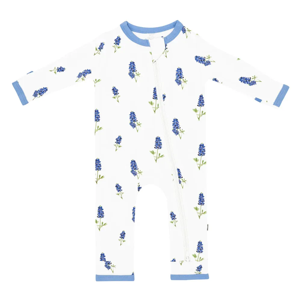 Kyte Baby Zippered Romper - Periwinkle Bluebonnet