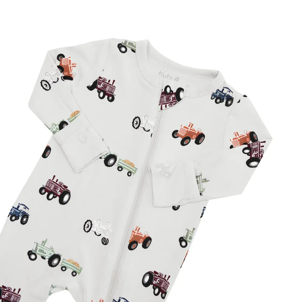 Kyte Baby Zippered Romper - Tractor