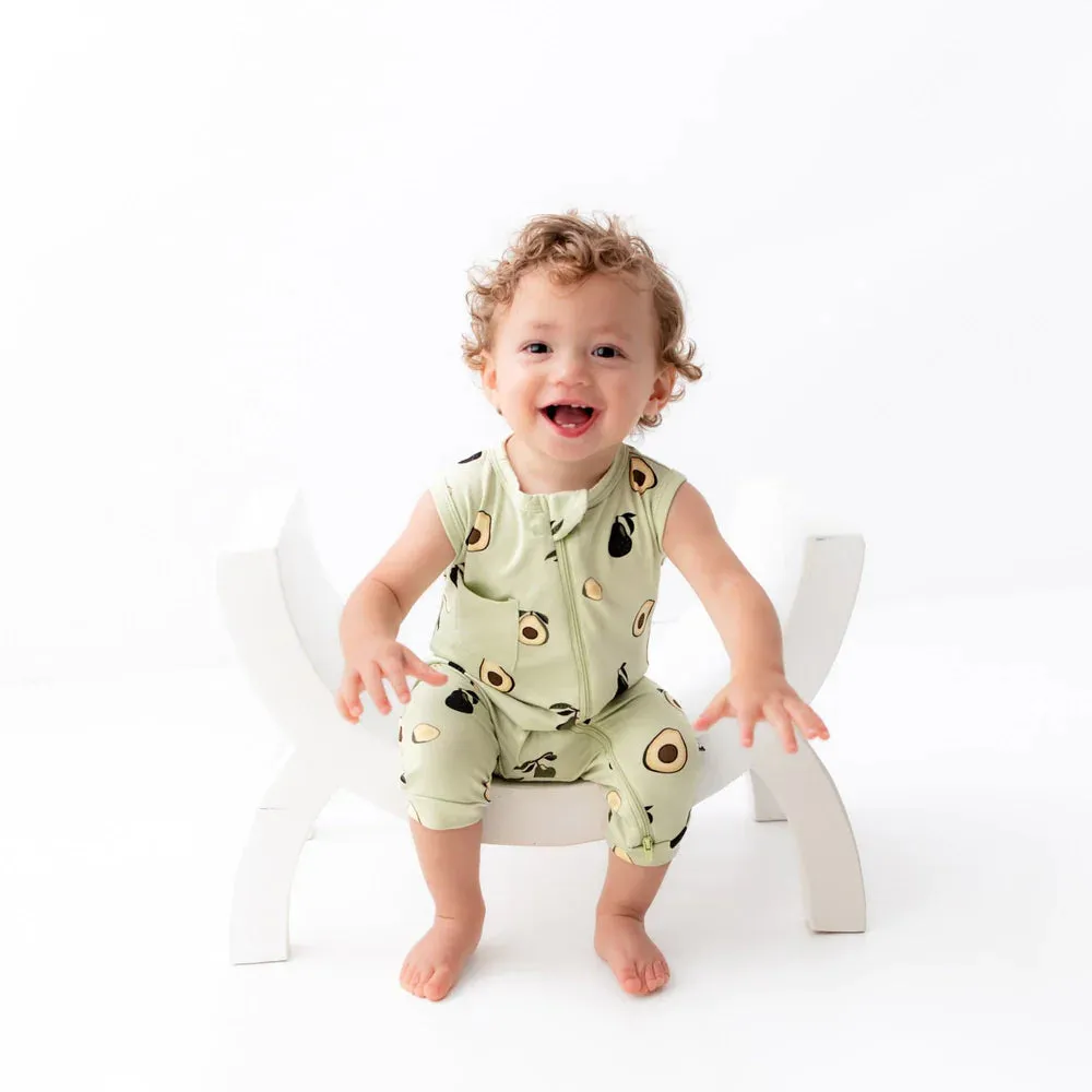 Kyte Baby Zippered Sleeveless Romper - Avocado