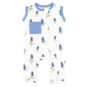 Kyte Baby Zippered Sleeveless Romper - Periwinkle Bluebonnet