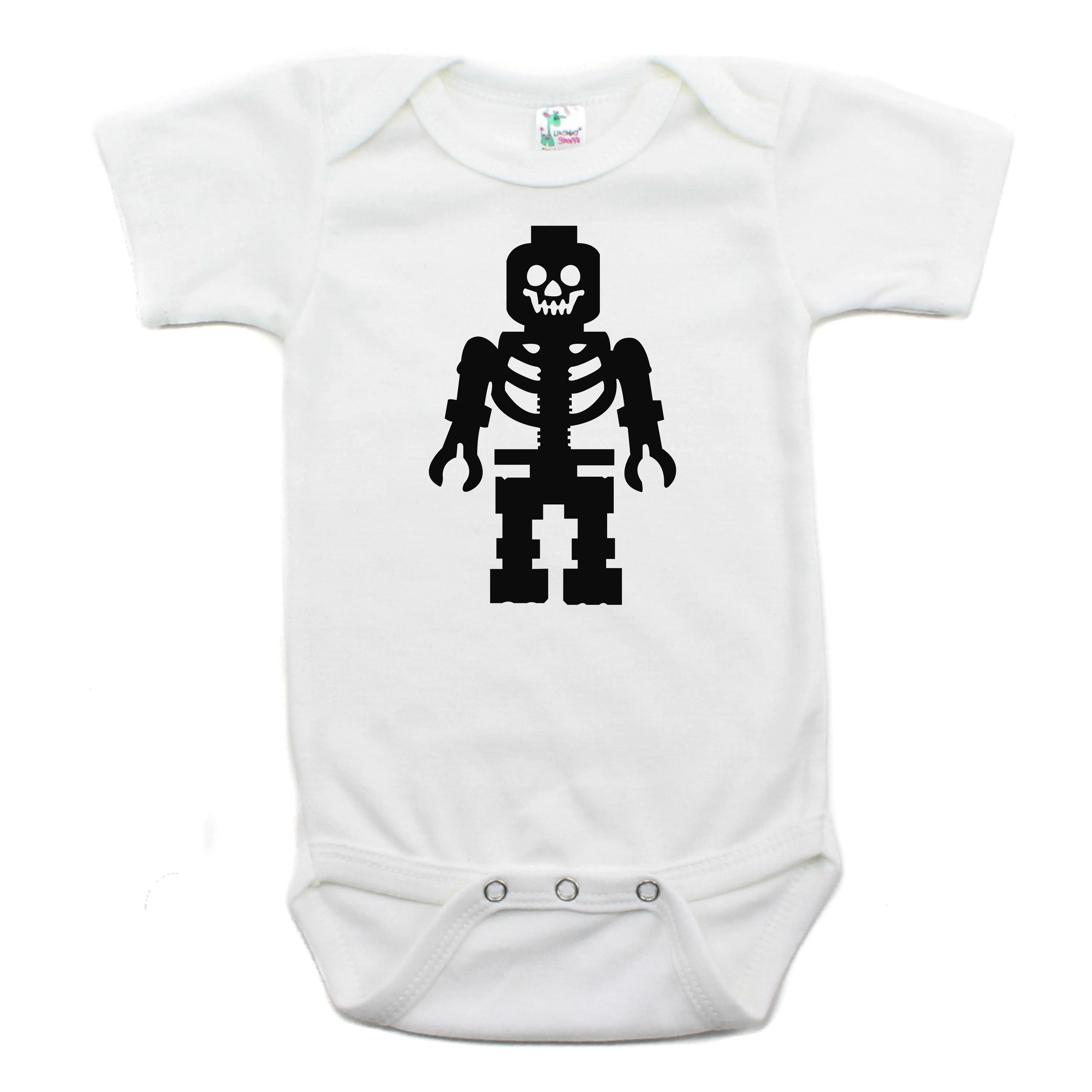 Lego Man Skeleton Short Sleeve Bodysuit