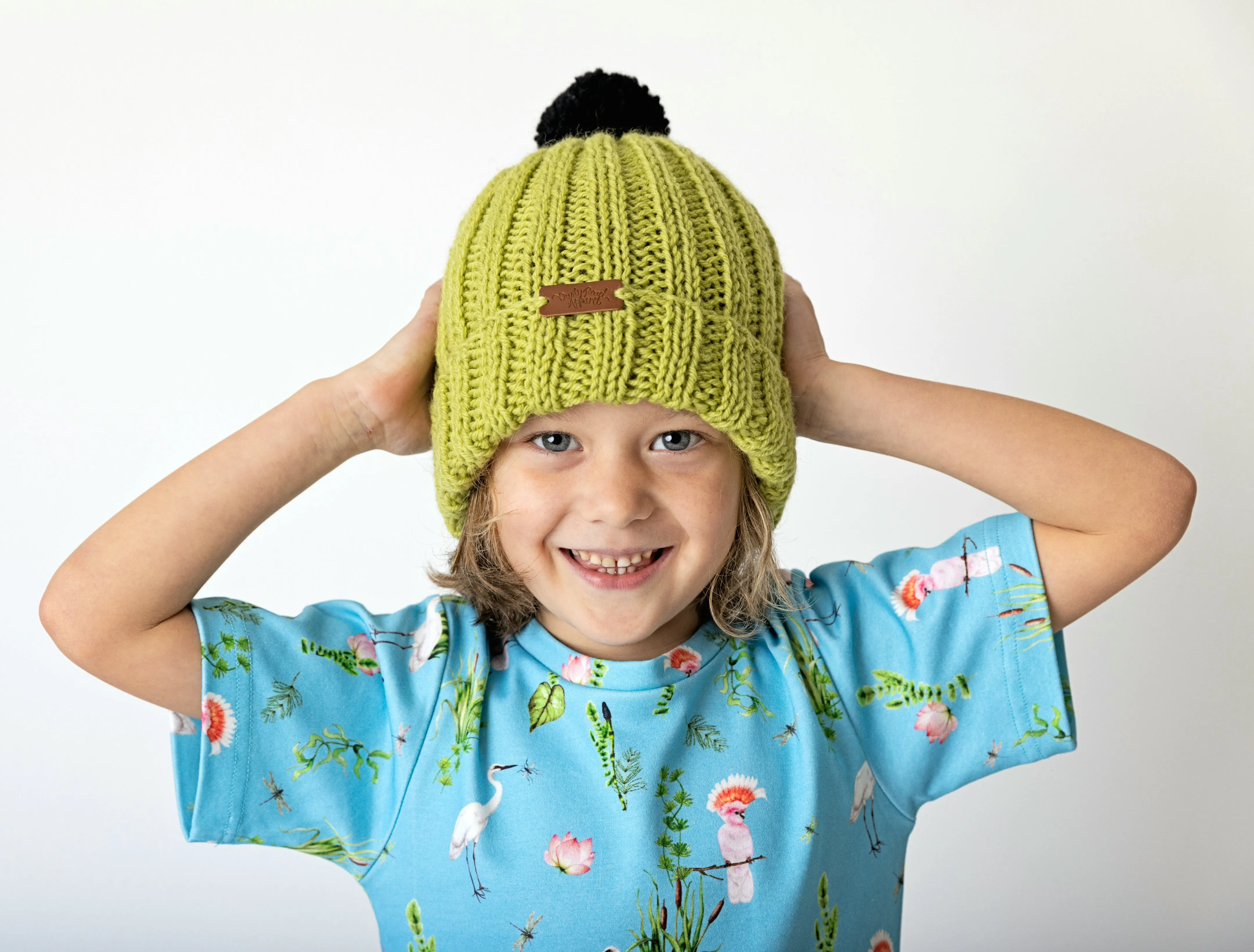 Lime Green  | Merino Wool Beanie | Size 000 - 4