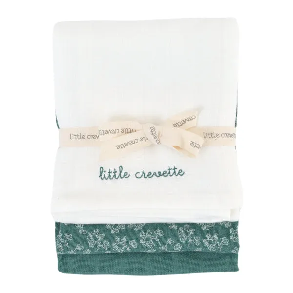 Little Crevette Mahe Set of 3 Swaddles 60x60cm