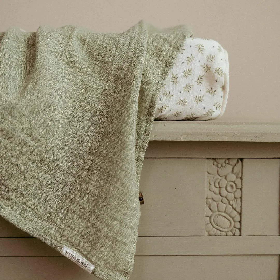 Little Dutch Muslin Swaddles - 70 x 70 cm - Forest Treasures/Sage