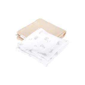 Little Dutch Muslin Swaddles Set - Baby Bunny/Beige