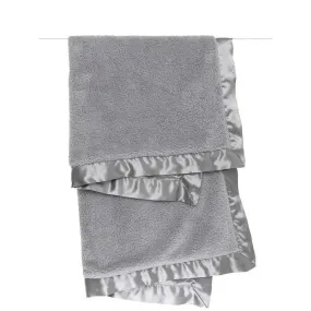 Little Giraffe Chenille Satin Baby Blanket Silver