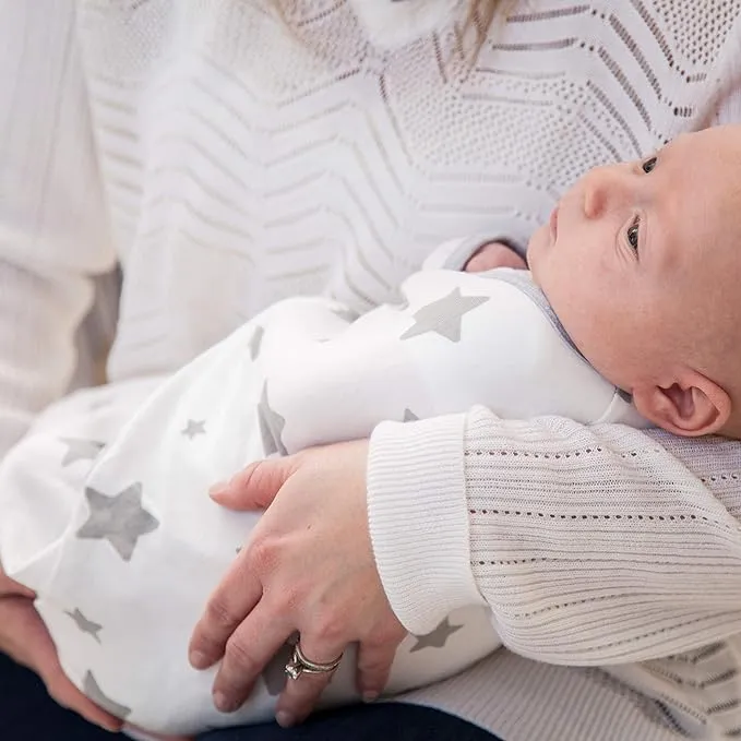 Little Seeds New Born Swaddle Wrap 0-3 Months 100% Organic Cotton Pack of 3 - Baby Blankets For Boy and Girl - Hip-Healthy Design