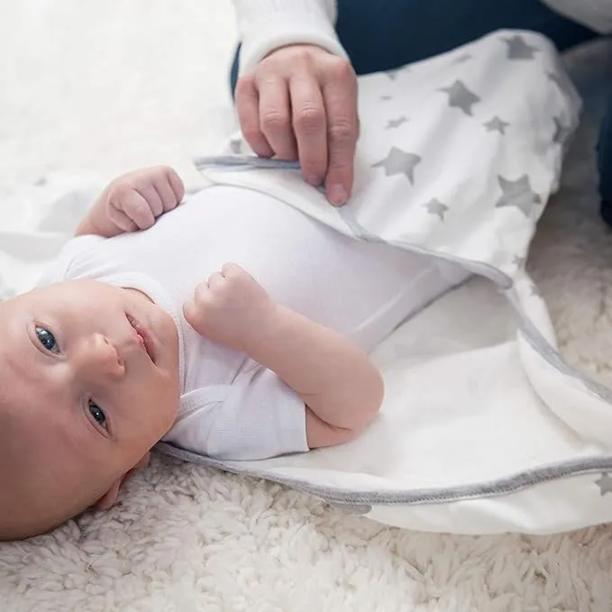 Little Seeds New Born Swaddle Wrap 0-3 Months 100% Organic Cotton Pack of 3 - Baby Blankets For Boy and Girl - Hip-Healthy Design