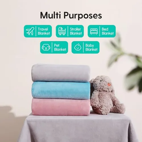 LITTLE SPUD Baby Blankets, Baby Blanket for Girls and Boys, Soft Milky Plush Blankets for Newborns and Toddlers, 40x40 Inch Large Square Baby Blanket, Perfect Newborn Gifts, Pink