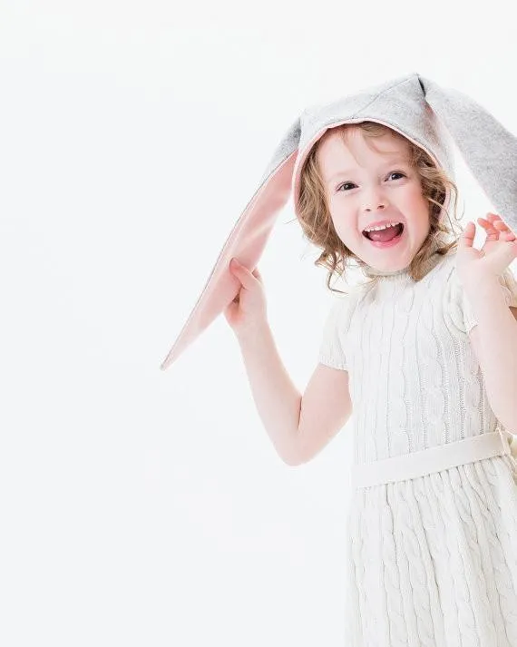 Littlegoodall Luxe Grey Bunny Hat