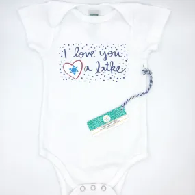 Love You A Latke Hanukkah Baby Onesie - Organic Cotton