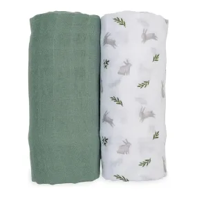 Lulujo 2-Pack Cotton Swaddles Set