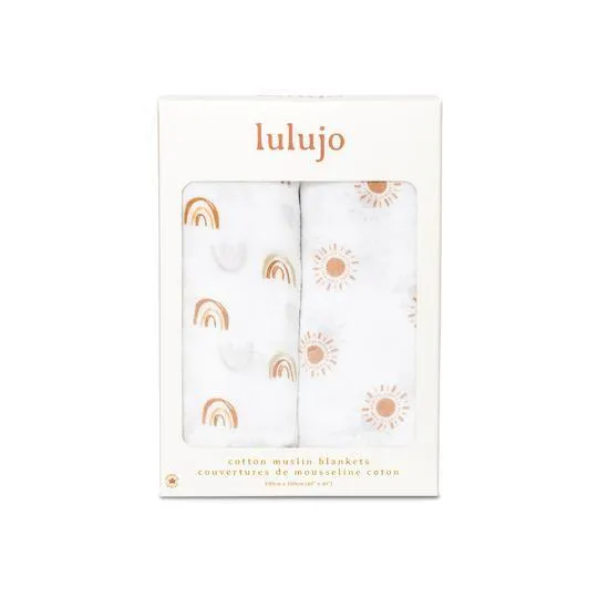 Lulujo Cotton Muslin Blanket (Set of 2)