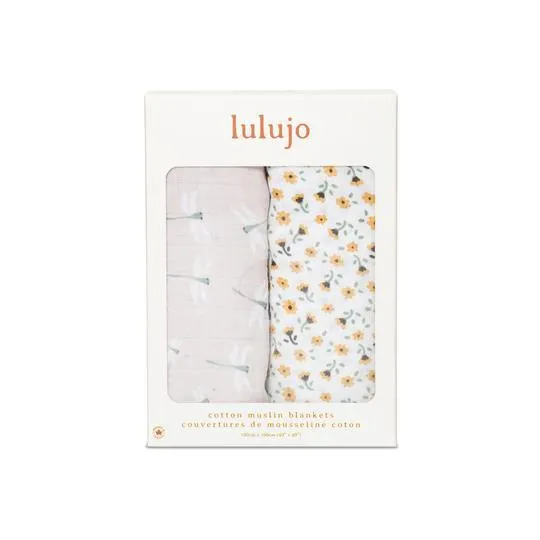 Lulujo Cotton Muslin Blanket (Set of 2)
