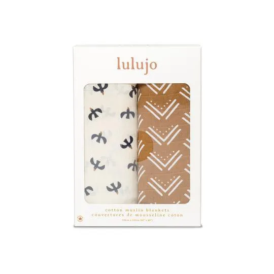 Lulujo Cotton Muslin Blanket (Set of 2)