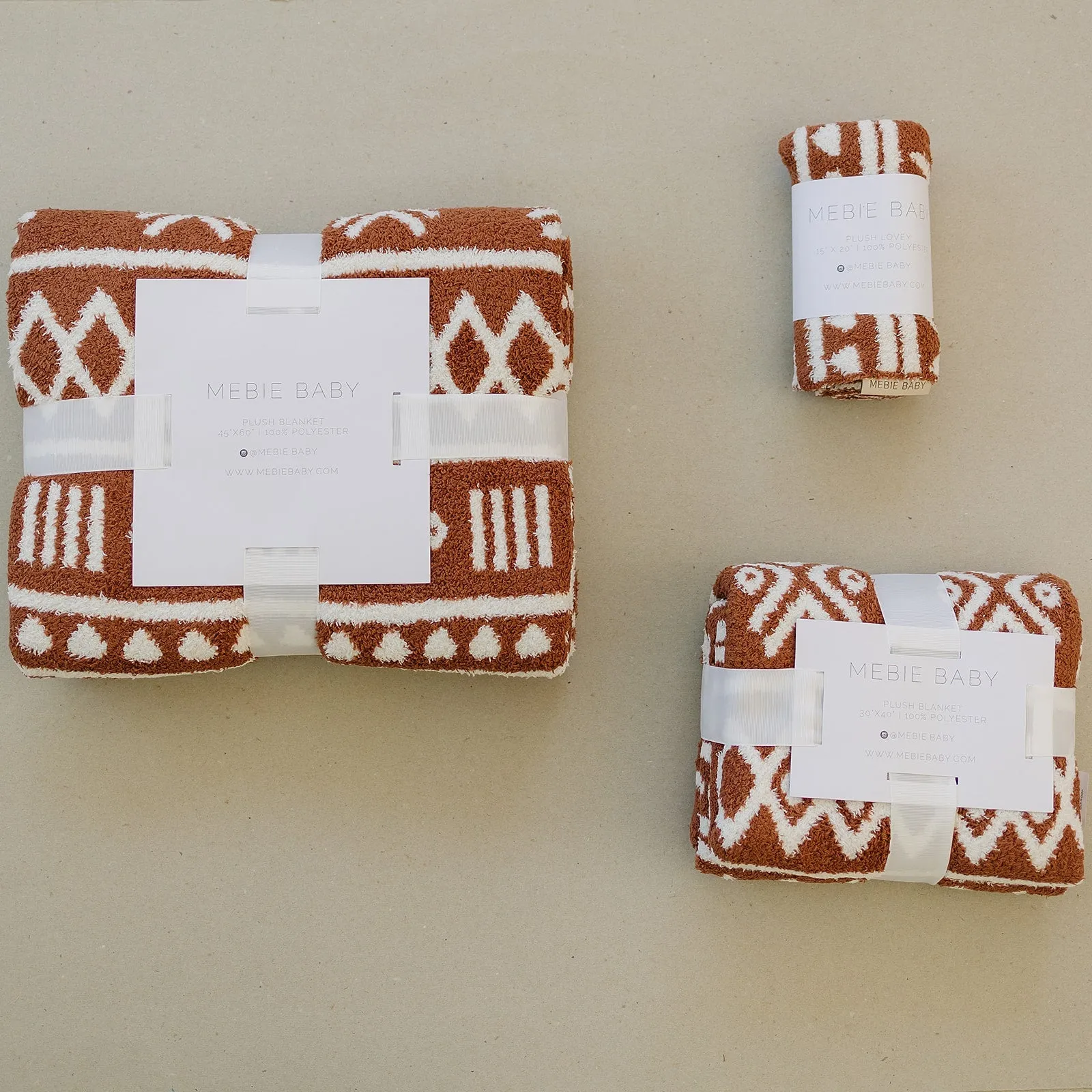 Mebie Baby Plush Blanket - Alpine Rust