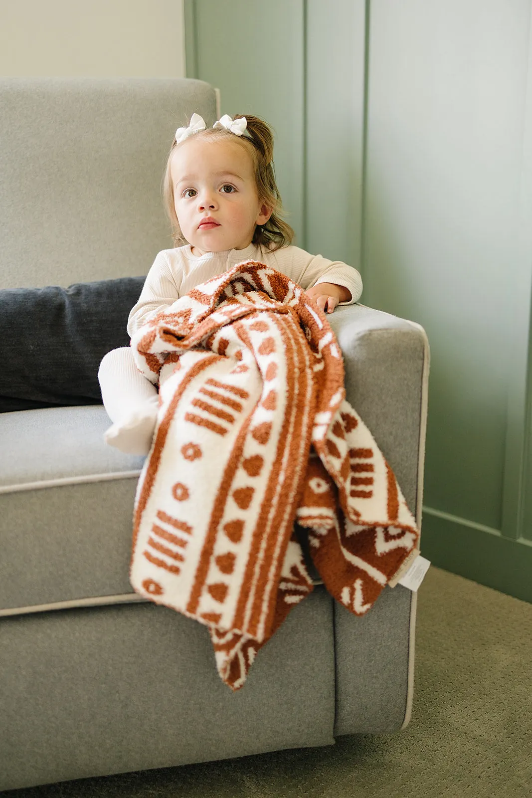 Mebie Baby Plush Blanket - Alpine Rust