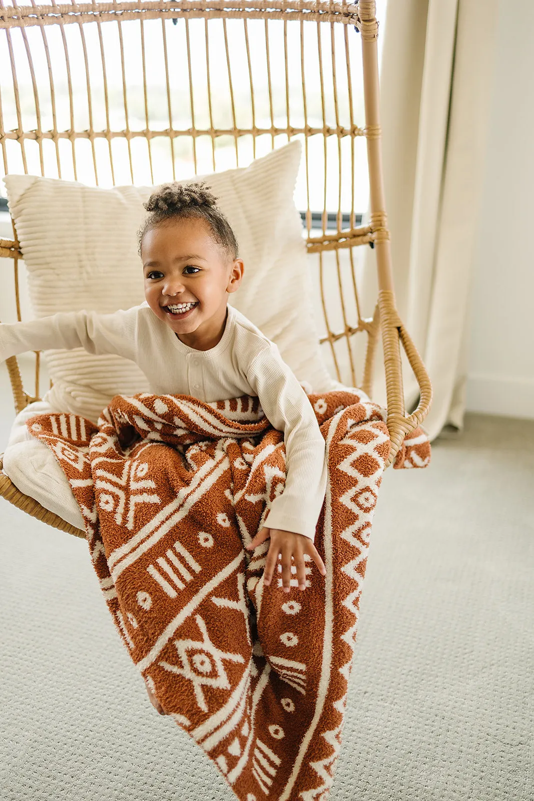 Mebie Baby Plush Blanket - Alpine Rust
