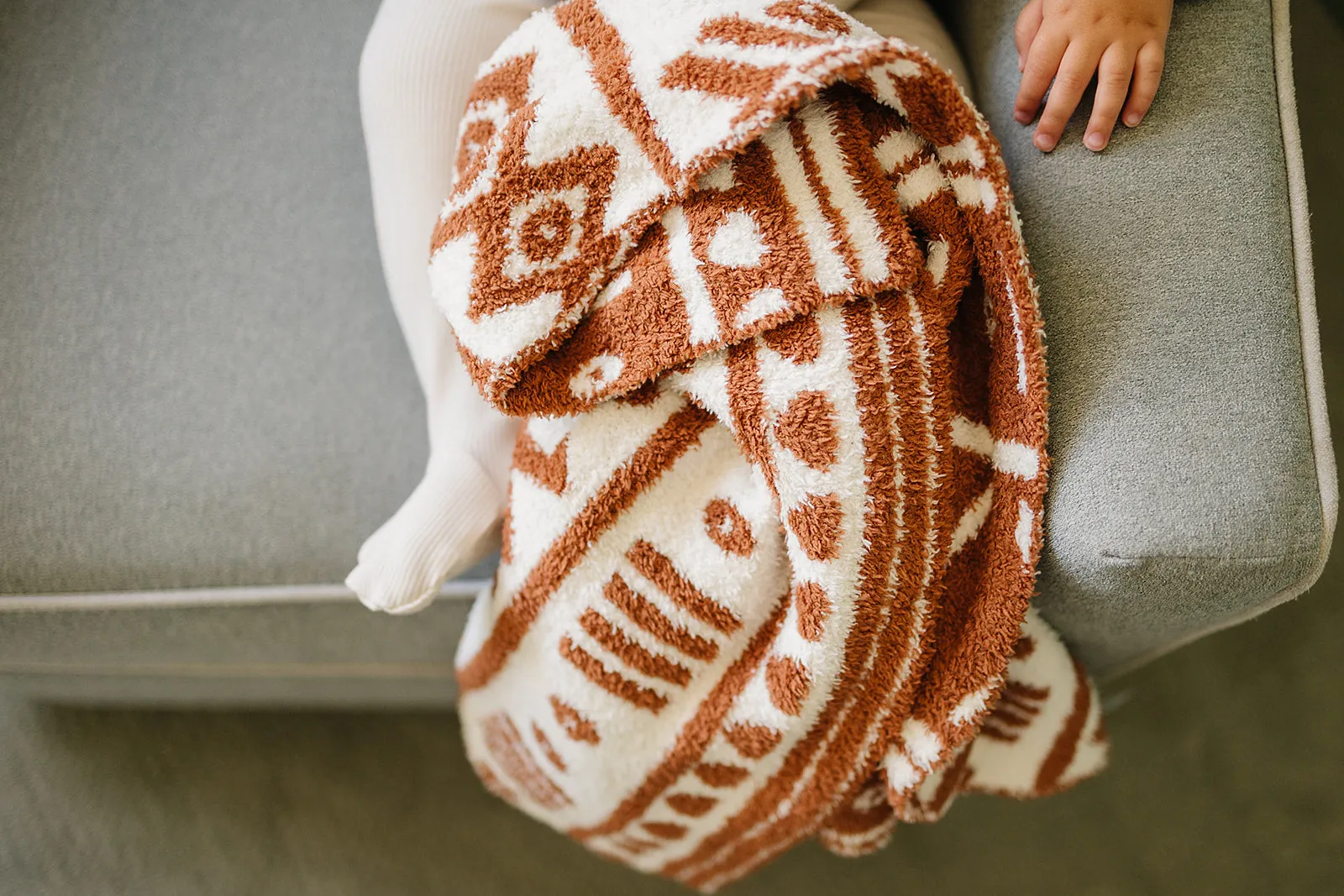 Mebie Baby Plush Blanket - Alpine Rust