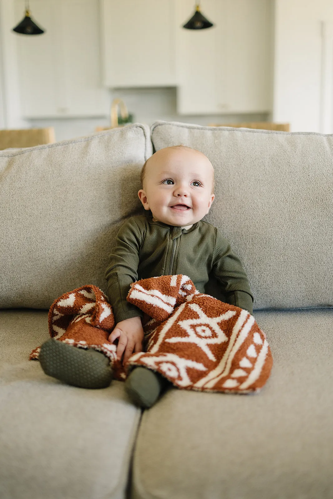 Mebie Baby Plush Blanket - Alpine Rust