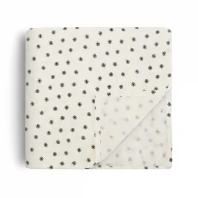 Mushie Swaddle Black Daisy