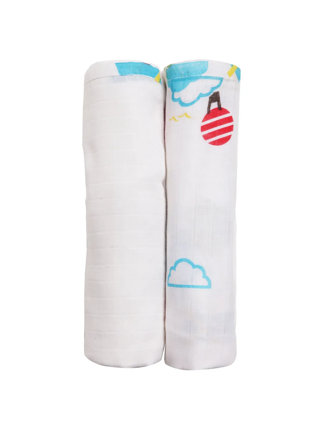Muslin Swaddle - 2Pc Set - Dutch Country Blue