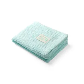 Natural Bamboo Knitted Blanket - Mint