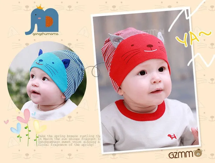 New Baby Cap Fashion Infant Hat Boys & Girls Skull Cat Hats Kids Hats Children Cotton Homies Animal Caps
