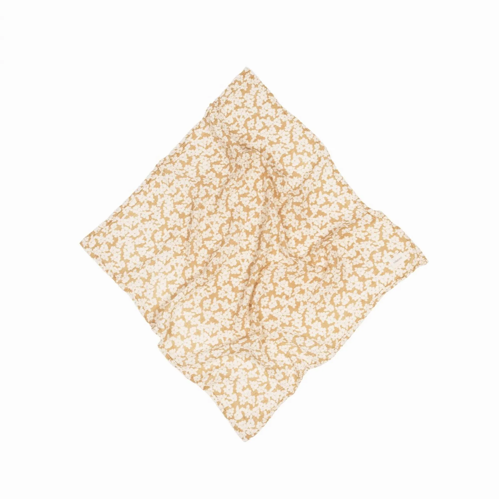 nobodinoz Birth Gift Washed Muslin Swaddle Wabi-Sabi Golden Brown Sakura Blossom