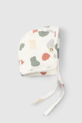 Organic Cotton Baby Bonnet - Infant Beanie with Animal Pattern - 2 Pack