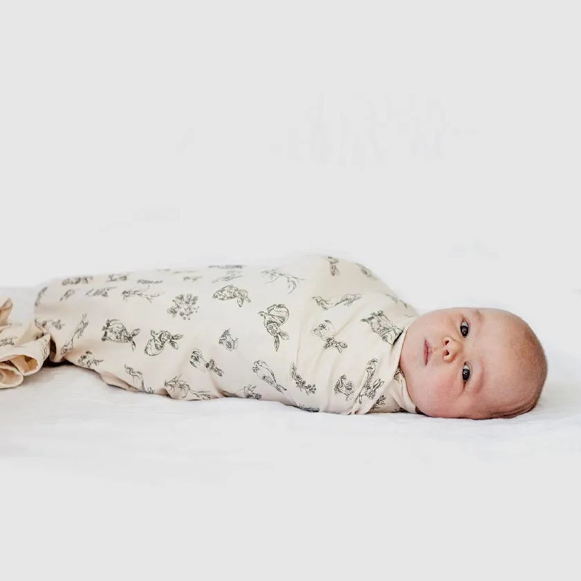 Organic Cotton Baby Wrap - Almond Burrowers