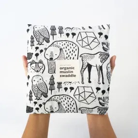 Organic Infant Swaddle Blanket Nordic Theme | Wee Gallery