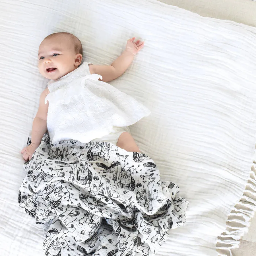 Organic Muslin Swaddle | Forest