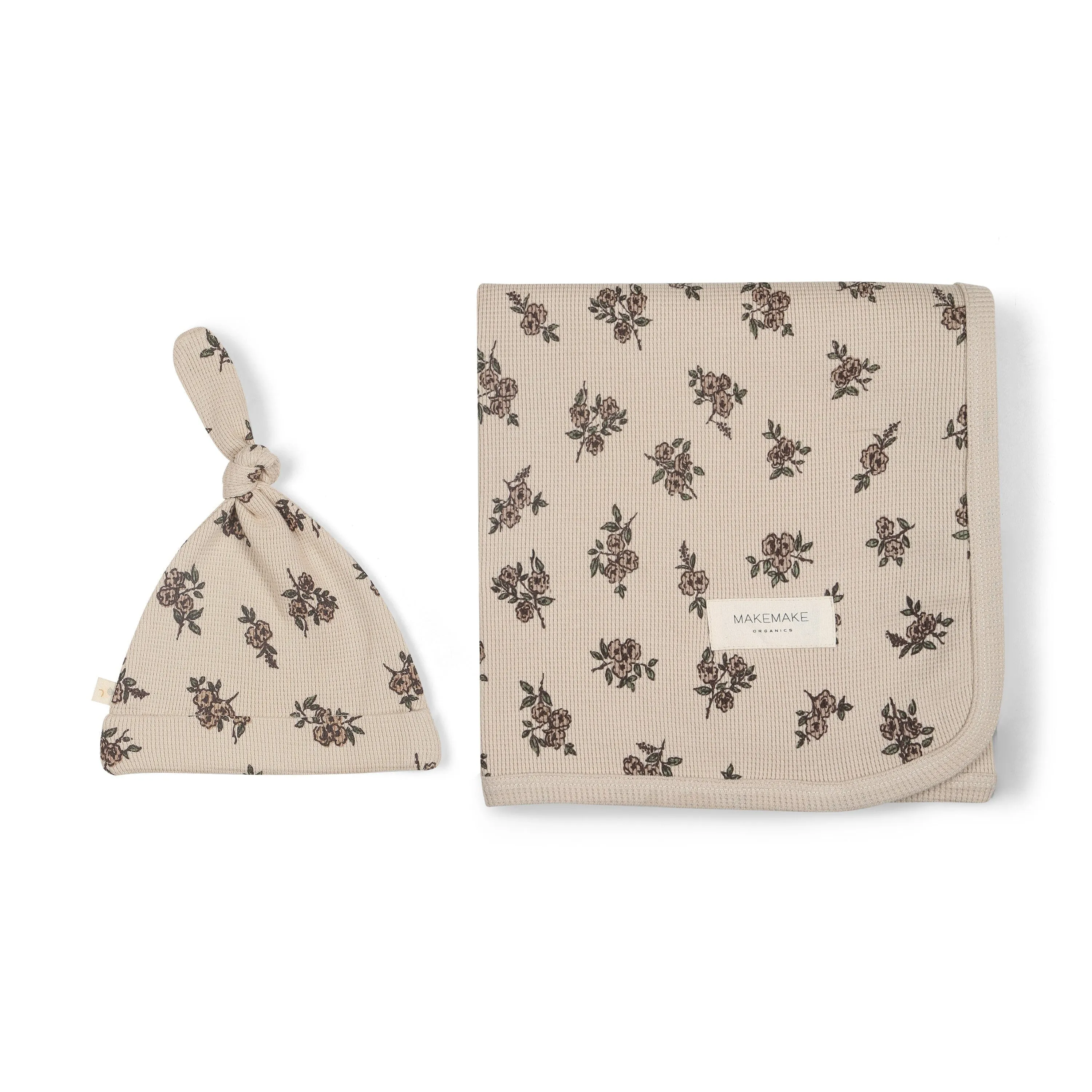Organic Swaddle Blanket & Hat | Posy